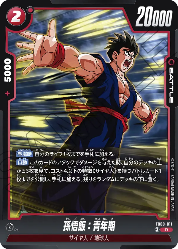 Son Gohan : Adolescence, Saiyan's Pride #FB08-011